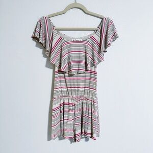 Fighting Eel - Tan Ruffle Romper